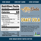 AlluSoda Craft Cola Soda Nutrition Facts - Ingredients - non-gmo