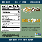 AlluSoda Craft Lemon & Lime Soda Nutrition Facts - Ingredients - non-gmo